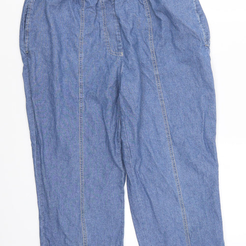Damart Womens Blue  Denim Cropped Jeans Size 32 in L20 in