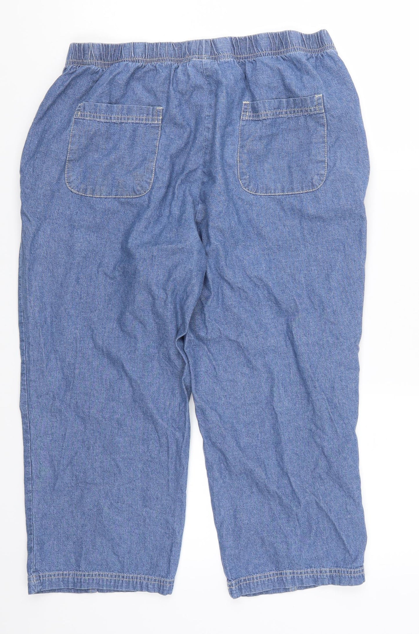 Damart Womens Blue  Denim Cropped Jeans Size 32 in L20 in