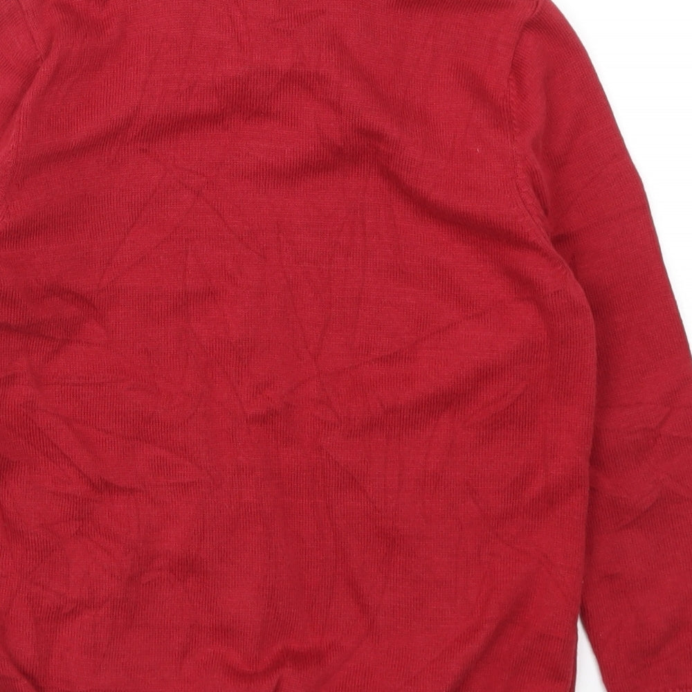 Marks and Spencer Boys Red   Pullover Jumper Size 6-7 Years