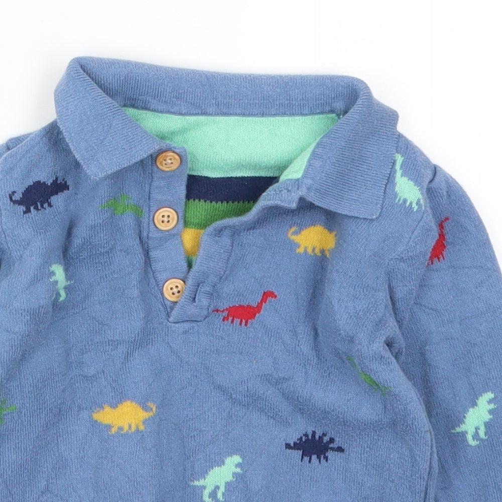 Nutmeg Boys Blue   Pullover Jumper Size 18-24 Months  - Dinosaurs