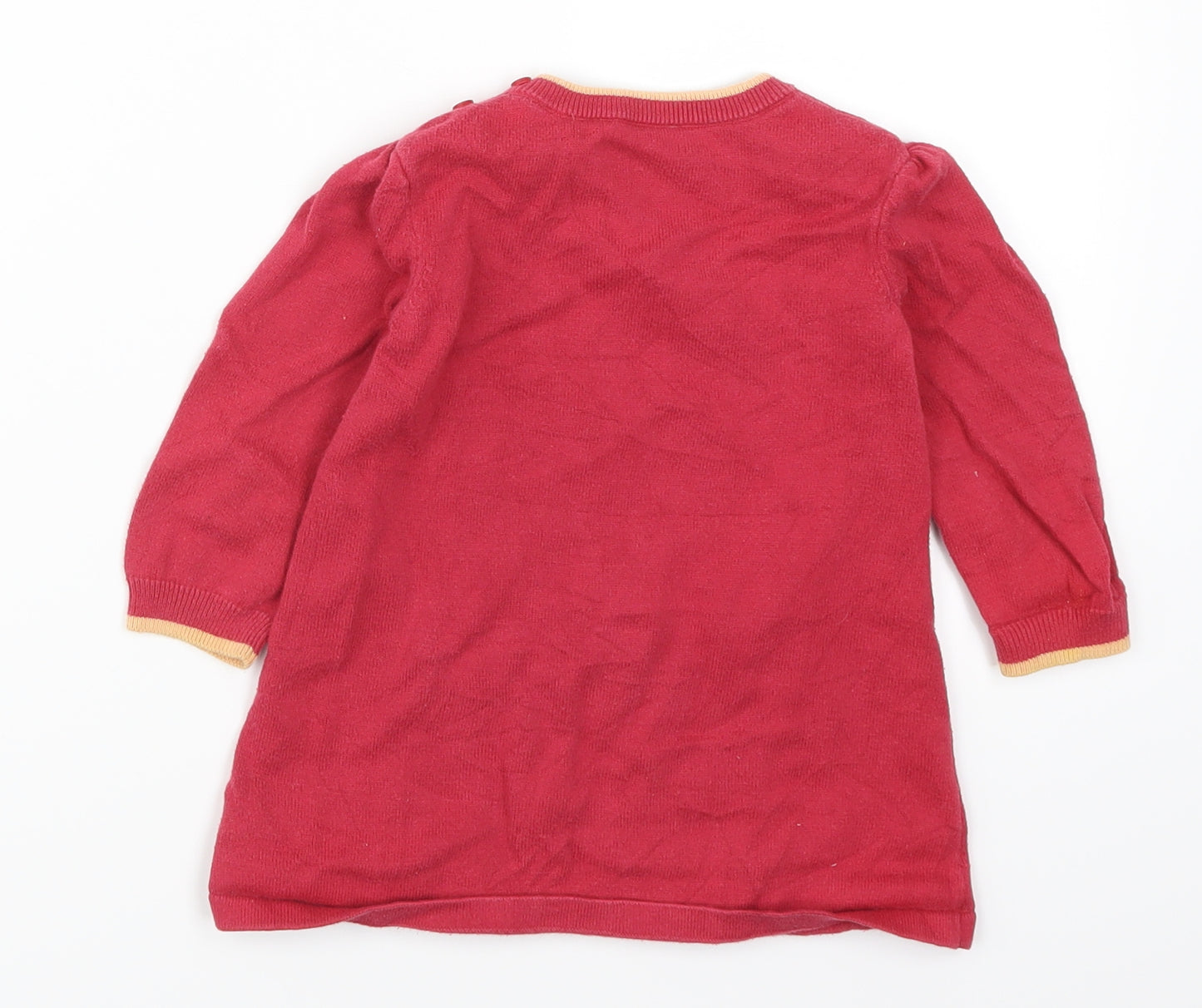 Nutmeg Girls Pink   Jumper Dress  Size 9-12 Months  - Fox