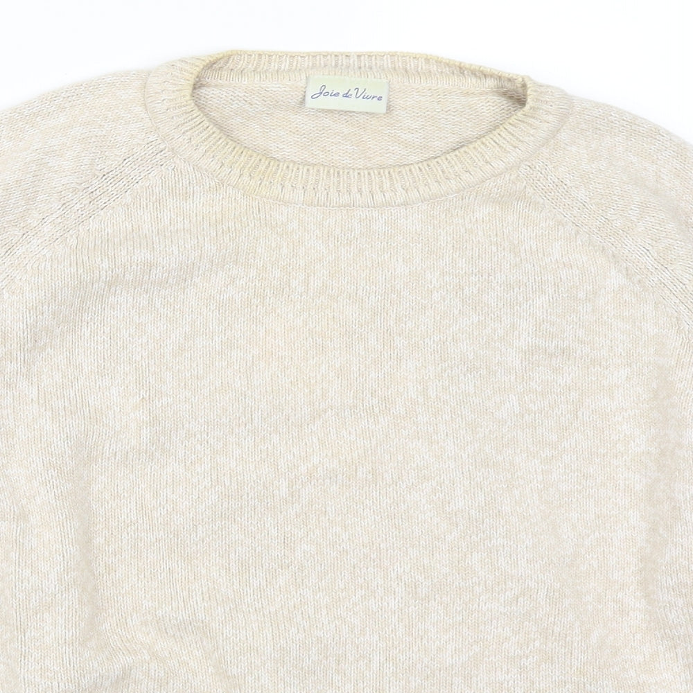 Joie De Vivre Womens Beige   Pullover Jumper Size L