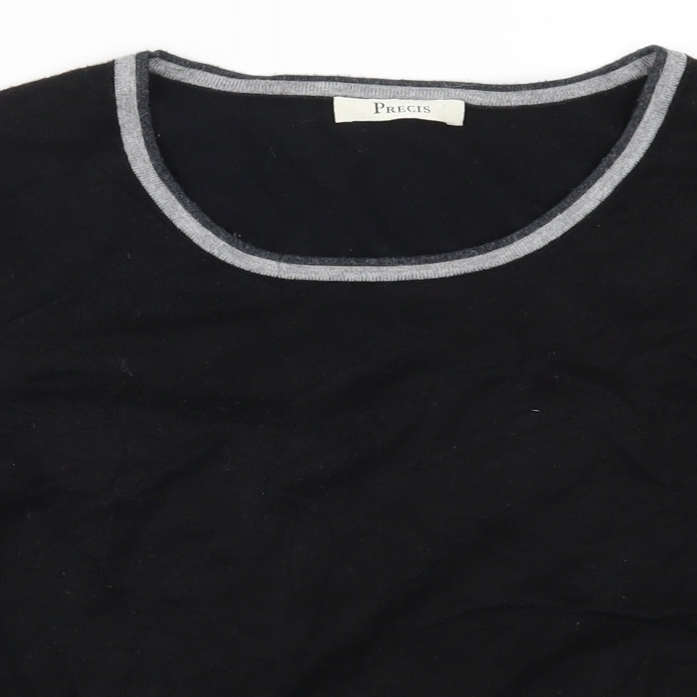 Precis Womens Black Striped  Pullover Jumper Size L