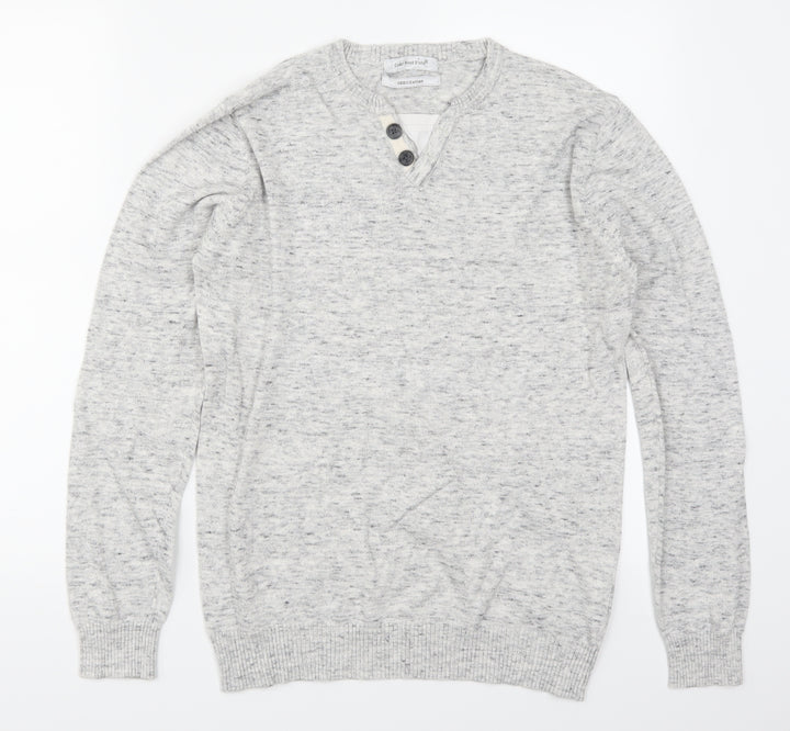 Cedar Wood State Mens Grey  Knit Pullover Jumper Size S