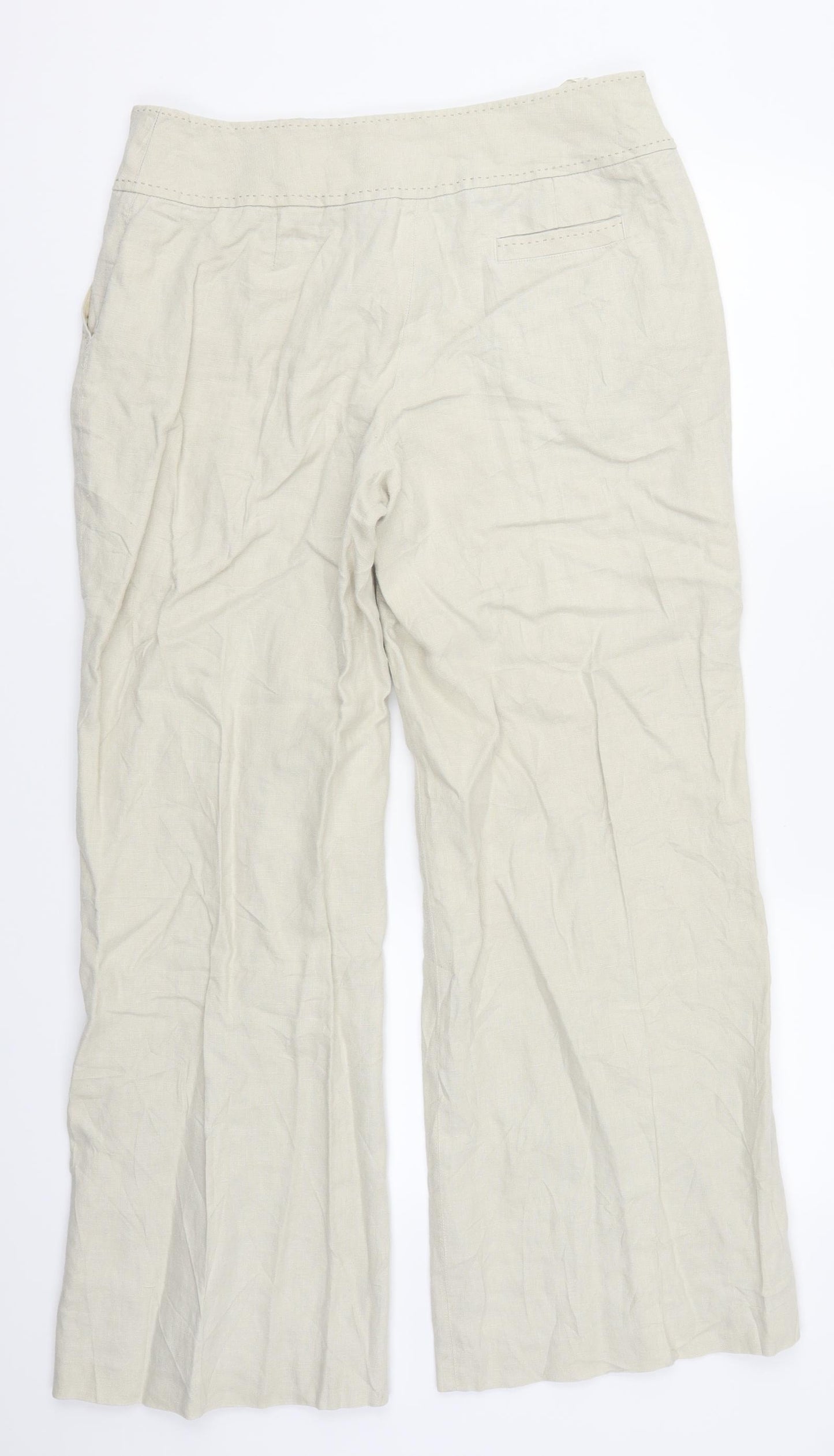 NEXT Womens Beige   Trousers  Size 14 L29 in