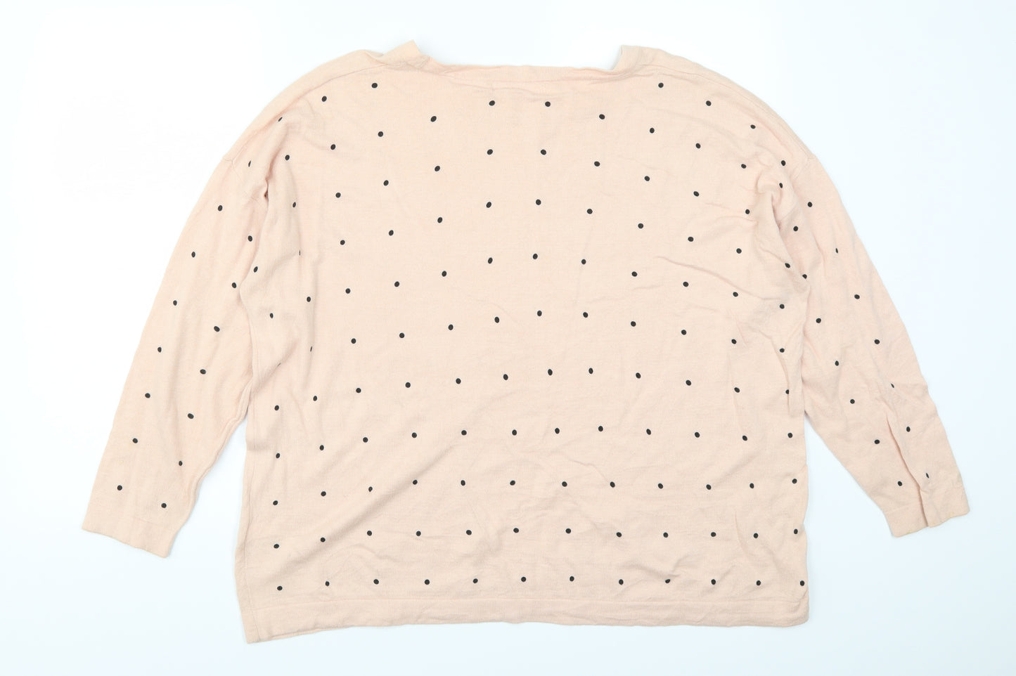 NEXT Womens Pink Polka Dot  Pullover Jumper Size 20