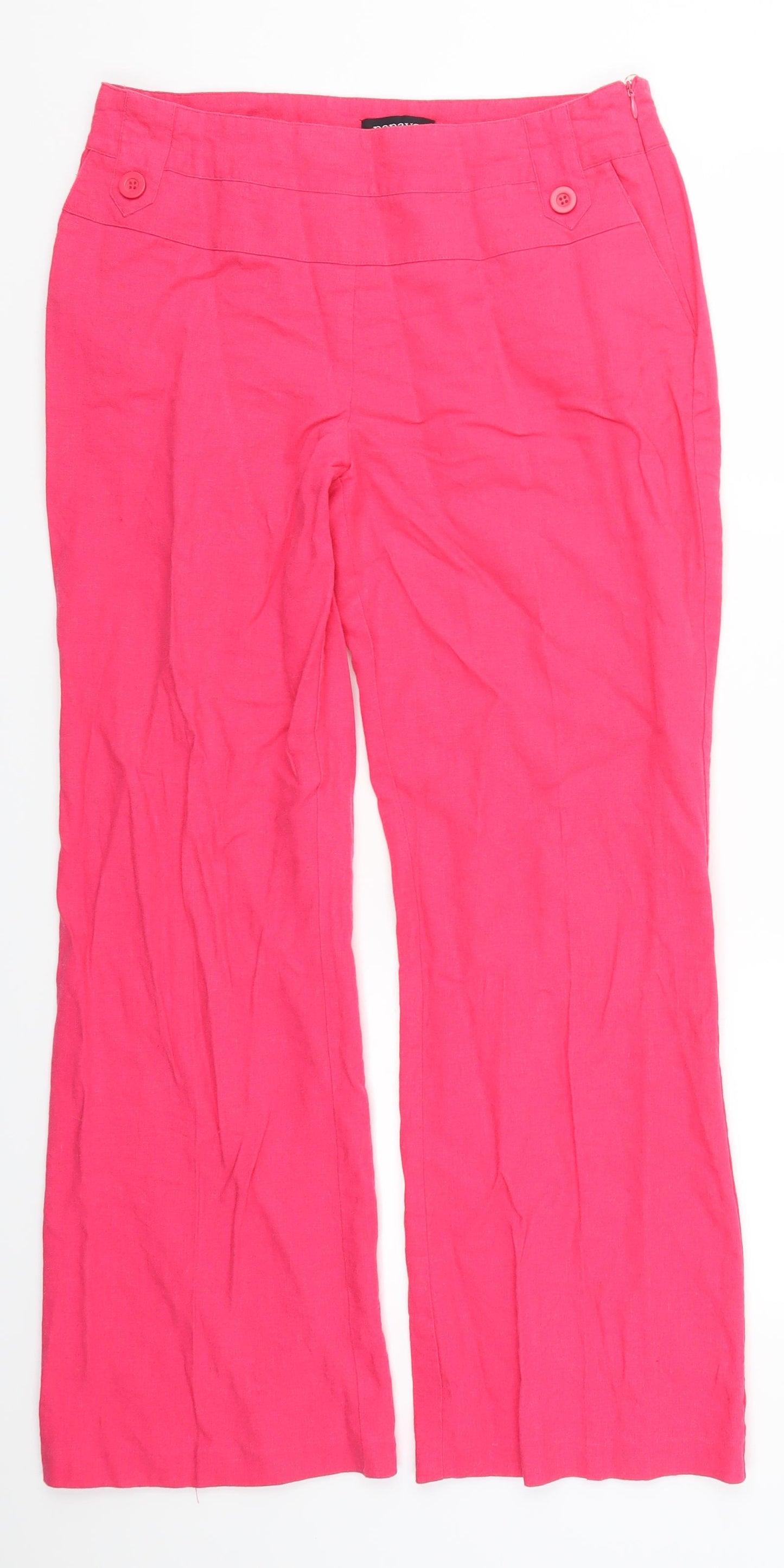 Papaya Womens Pink   Trousers  Size 14 L27 in