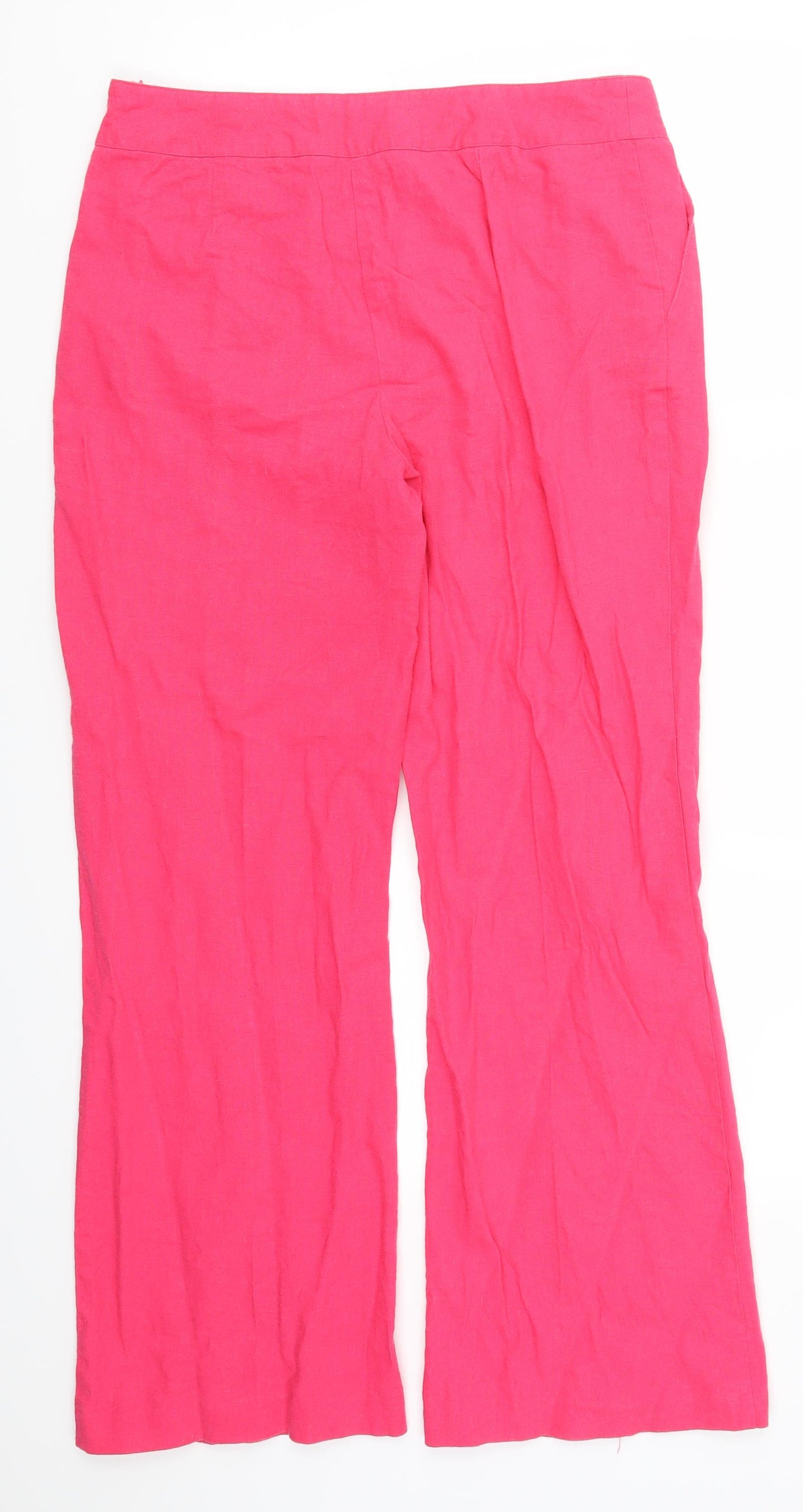 Papaya Womens Pink   Trousers  Size 14 L27 in