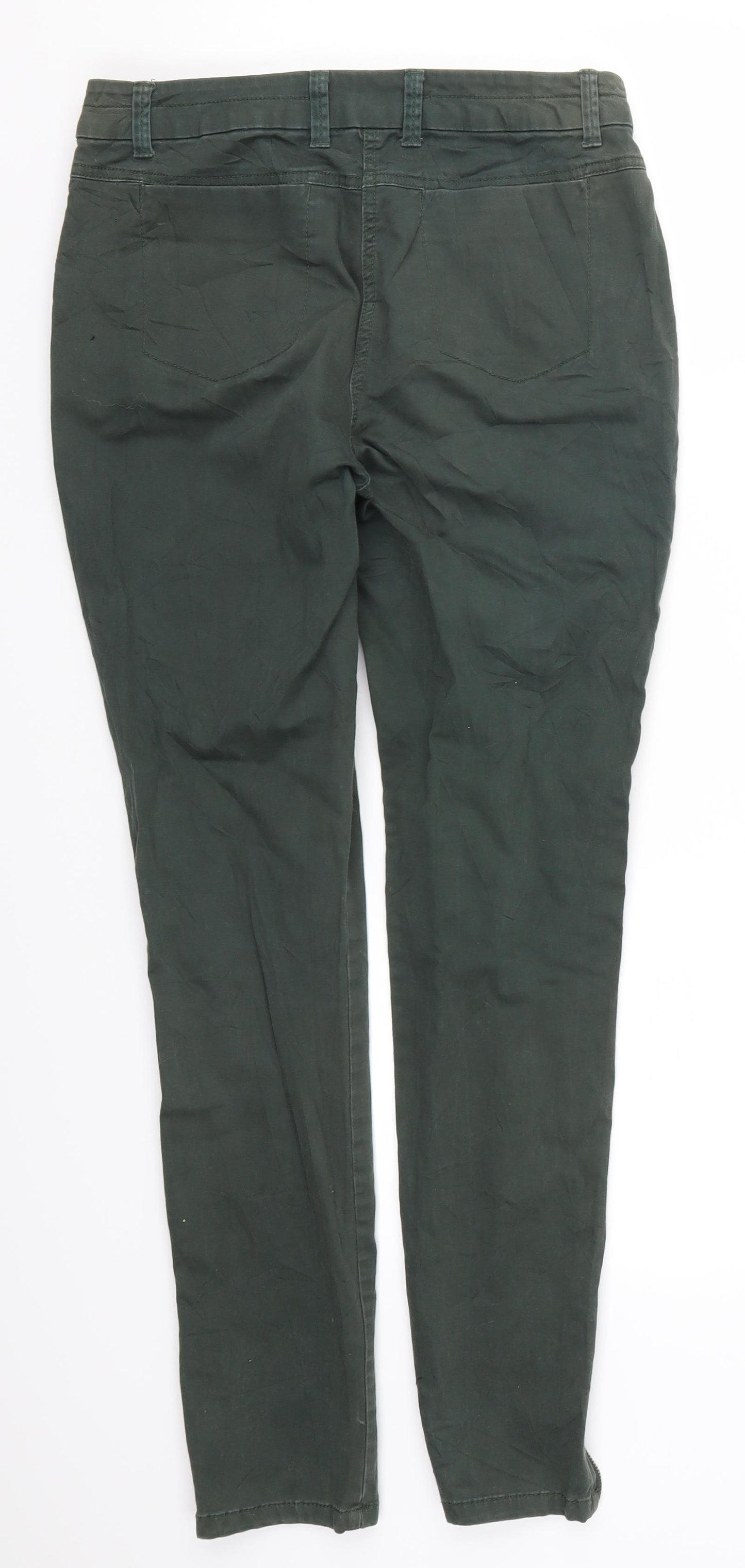 F&F Womens Green   Chino Trousers Size 10 L28.5 in