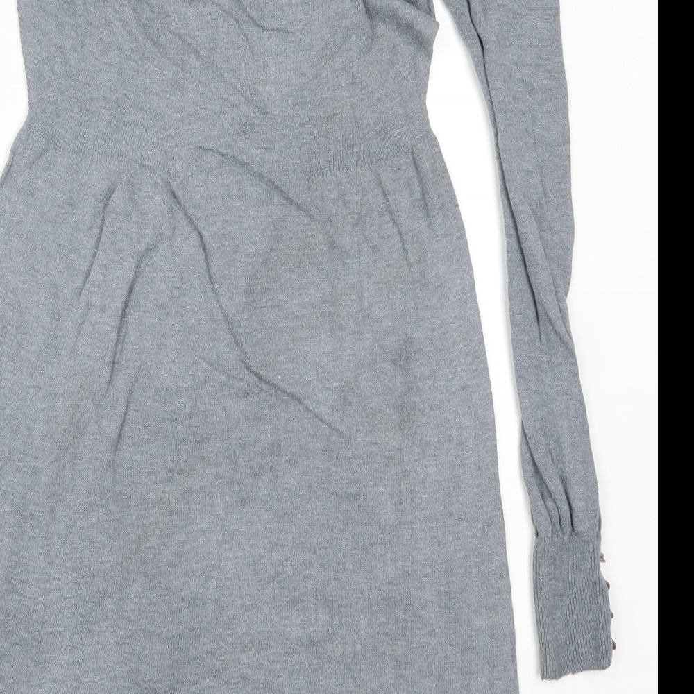 Oasis Womens Grey   Jumper Dress  Size 8