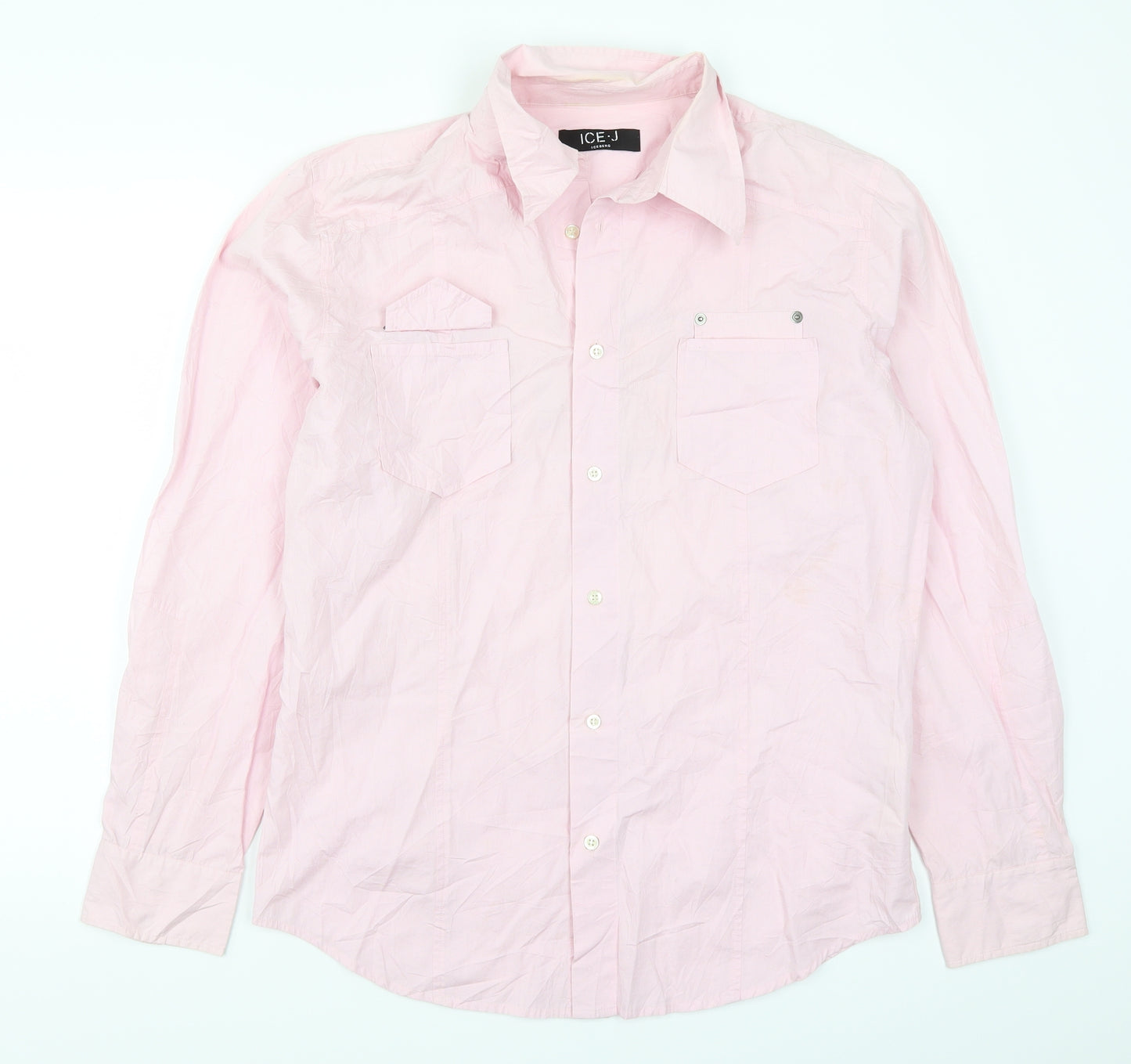 Ice J Mens Pink    Button-Up Size 2XL  - I Love Ice J
