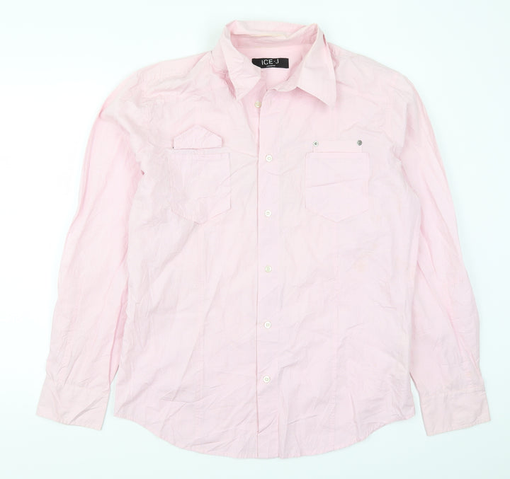 Ice J Mens Pink    Button-Up Size 2XL  - I Love Ice J