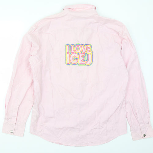 Ice J Mens Pink    Button-Up Size 2XL  - I Love Ice J