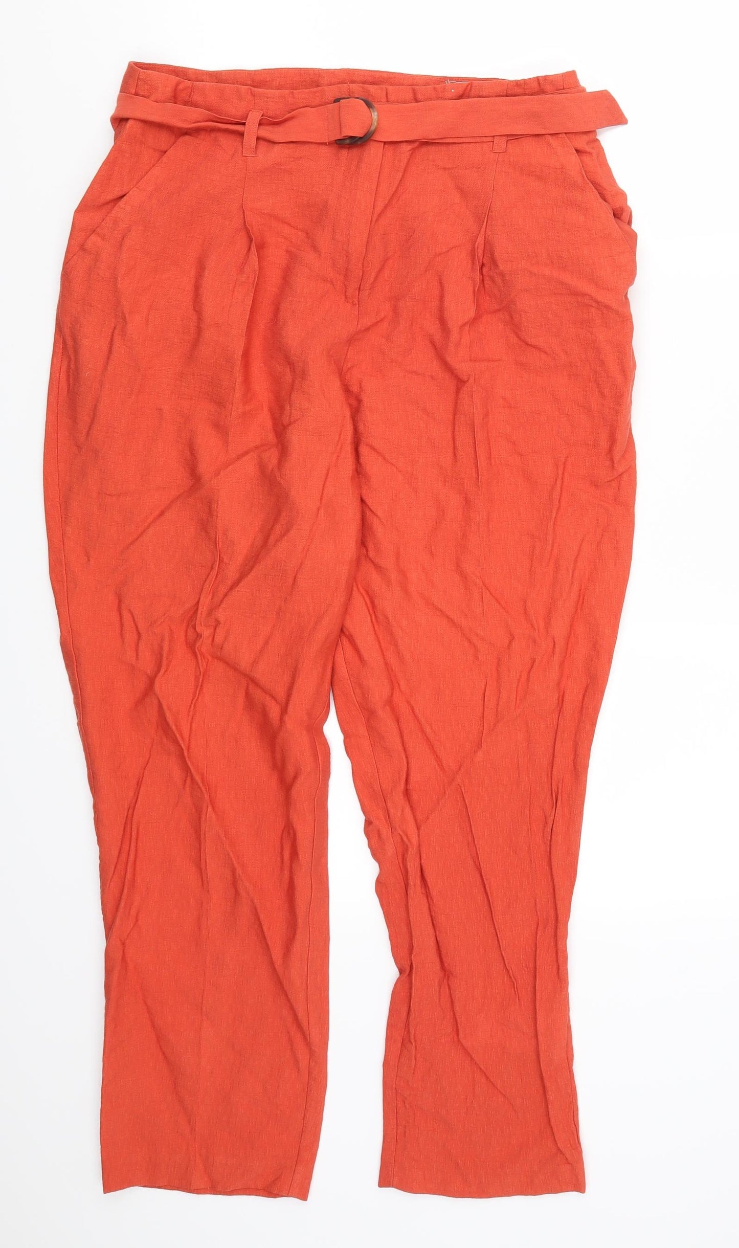 TU Womens Orange   Trousers  Size 14 L26 in