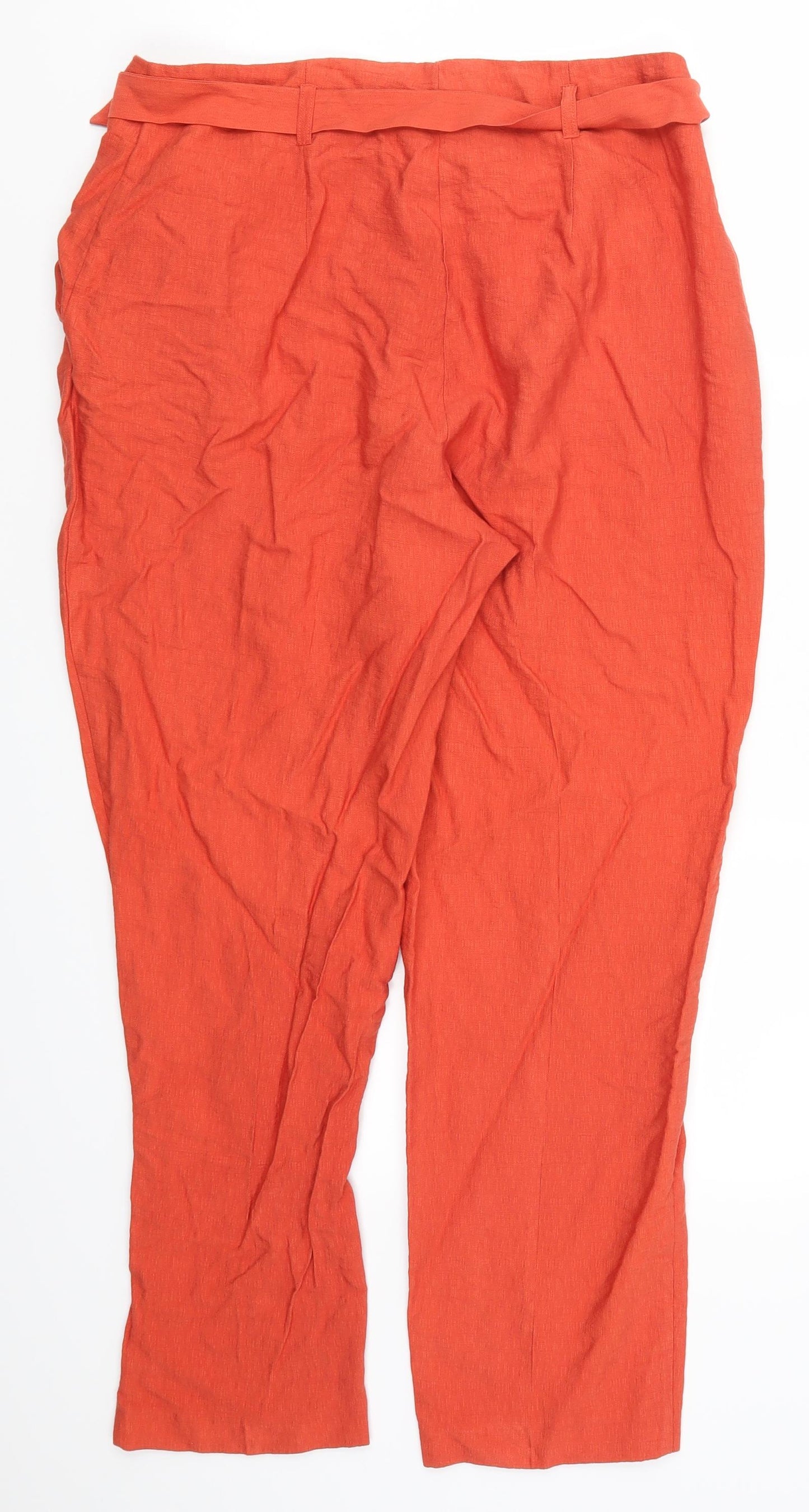 TU Womens Orange   Trousers  Size 14 L26 in