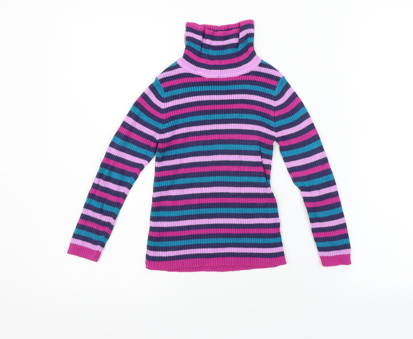 TU Girls Purple Striped  Pullover Jumper Size 5 Years