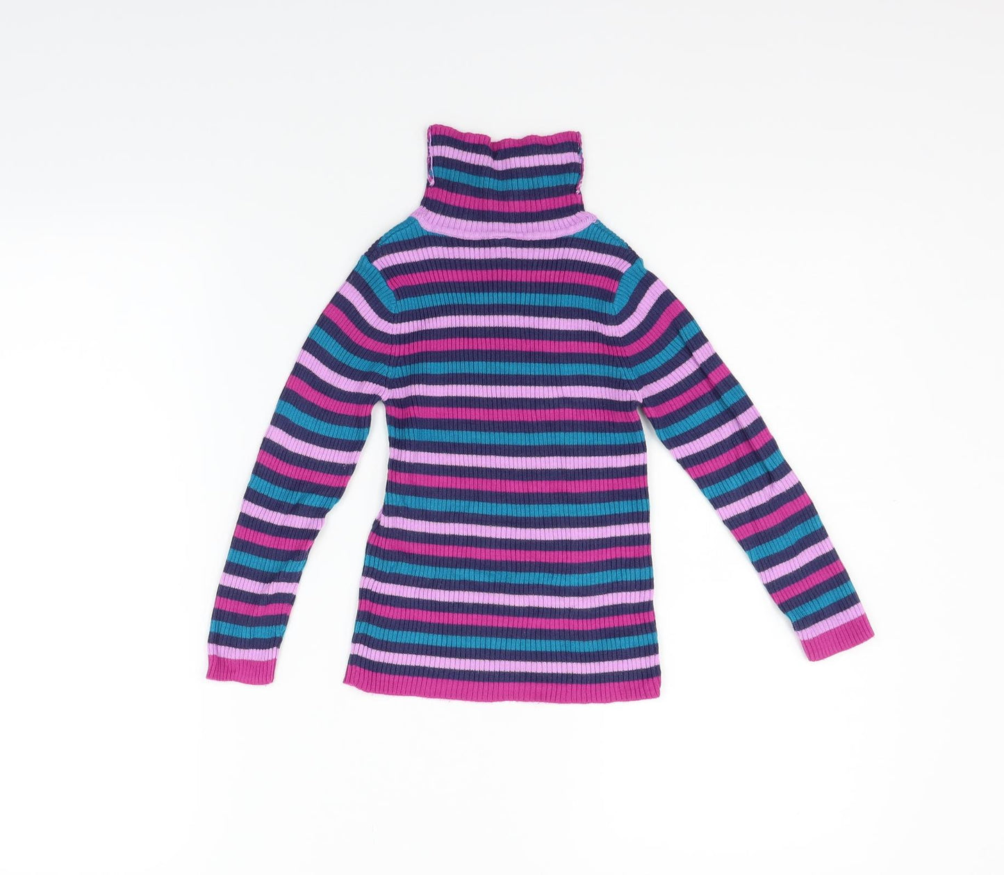 TU Girls Purple Striped  Pullover Jumper Size 5 Years