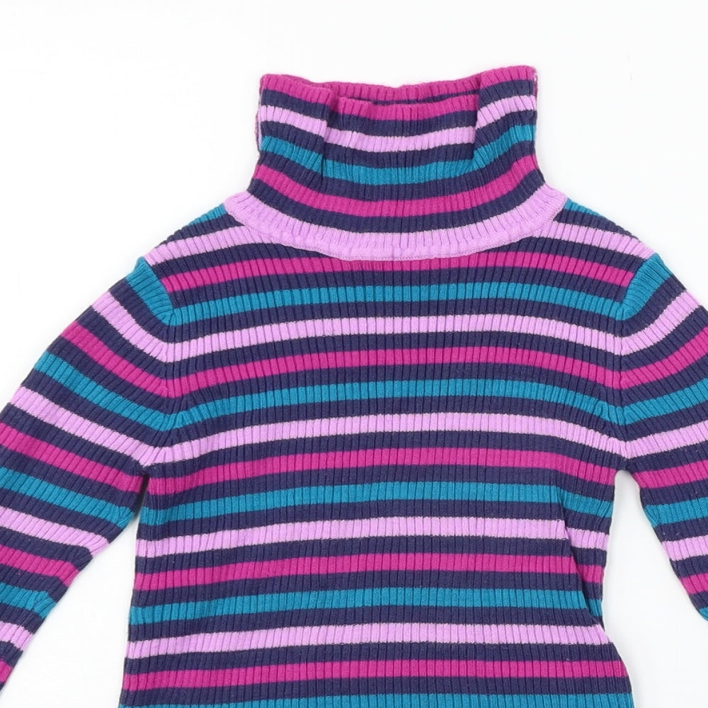 TU Girls Purple Striped  Pullover Jumper Size 5 Years