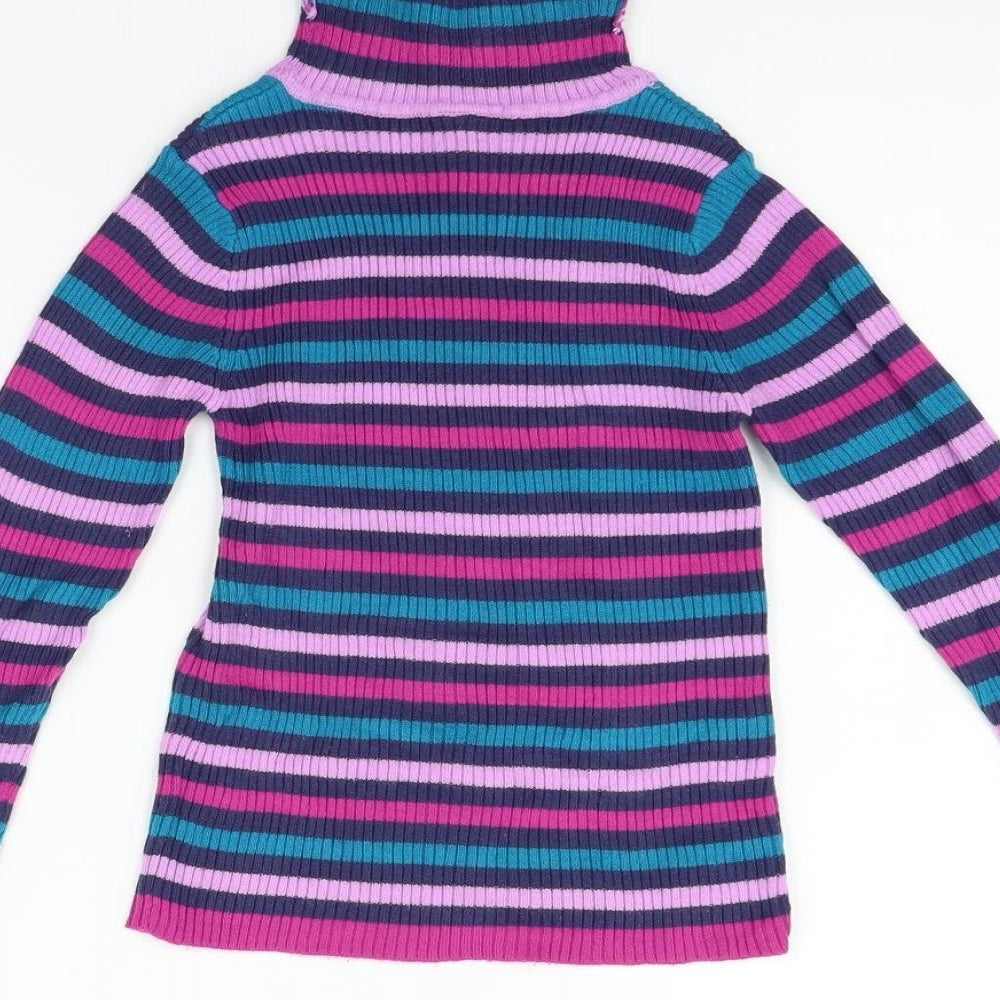 TU Girls Purple Striped  Pullover Jumper Size 5 Years