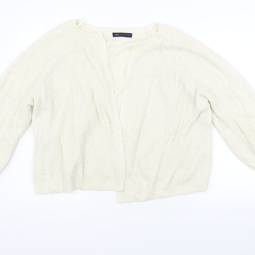 Marks and Spencer Womens Beige   Cardigan Jumper Size XL