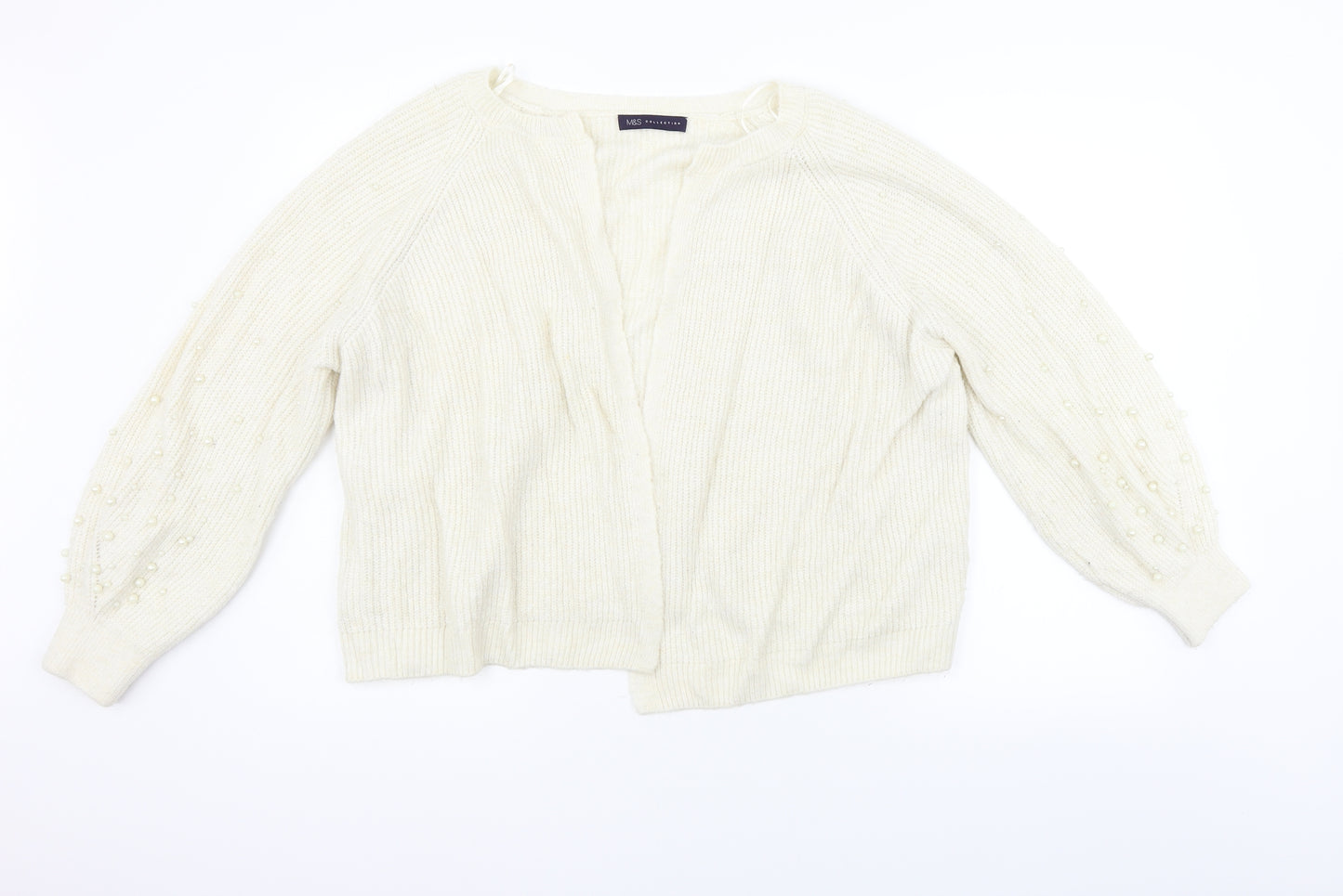 Marks and Spencer Womens Beige   Cardigan Jumper Size XL