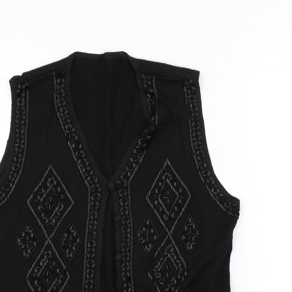 Marks and Spencer Womens Black   Cardigan Jumper Size 16