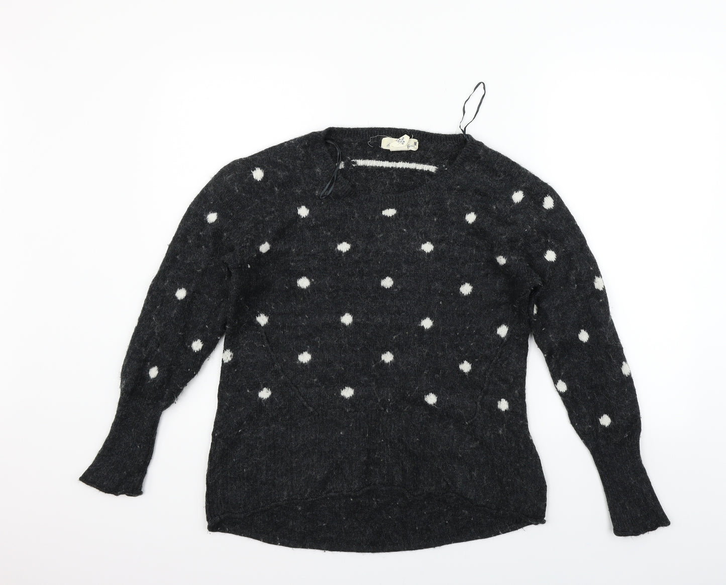 H&M Womens Black Polka Dot  Pullover Jumper Size M