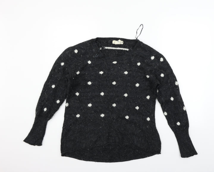 H&M Womens Black Polka Dot  Pullover Jumper Size M
