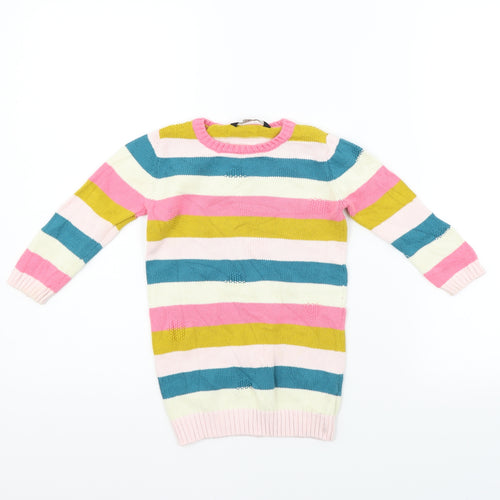 George Girls Multicoloured Striped  Pullover Jumper Size 2 Years