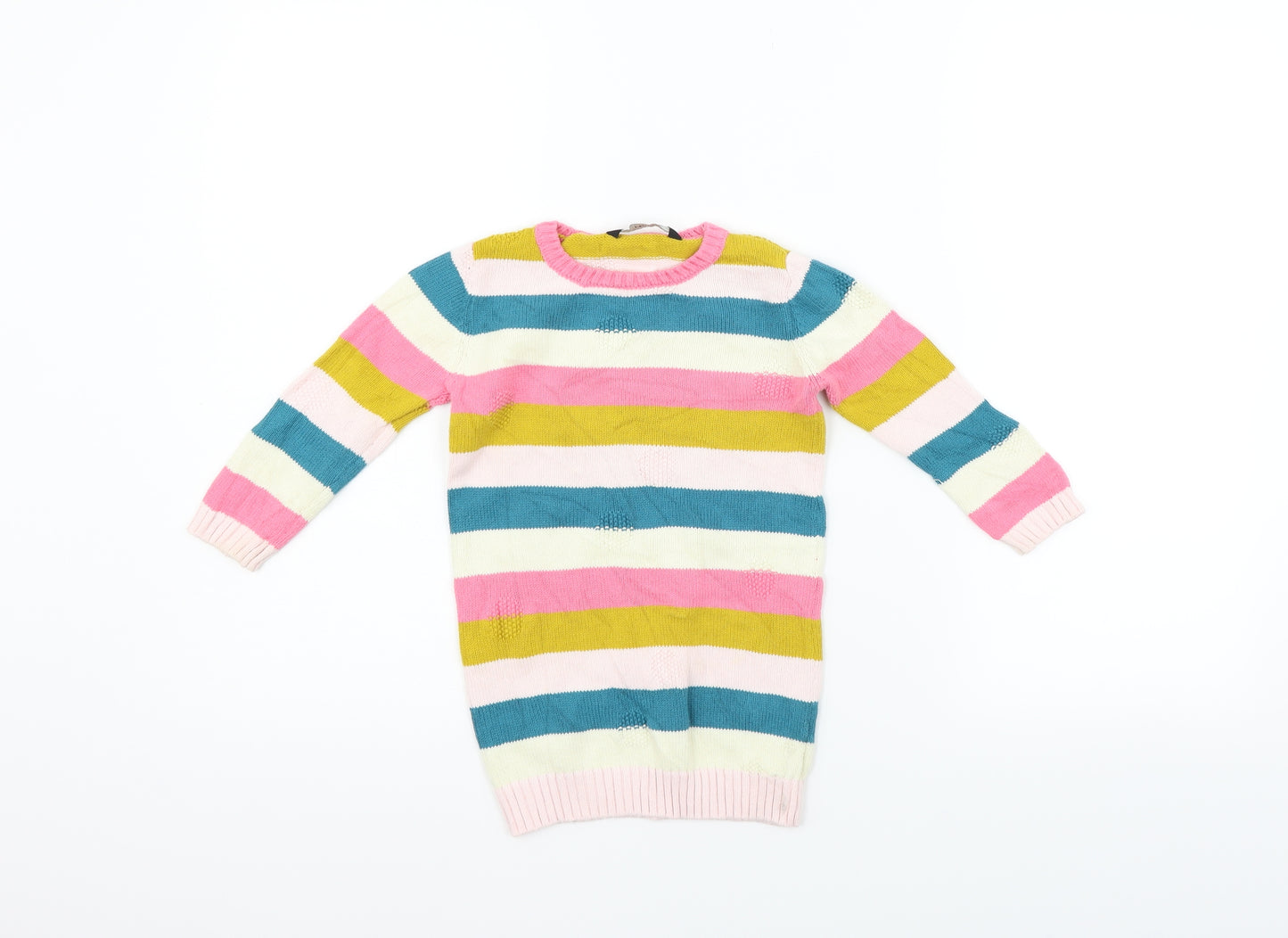 George Girls Multicoloured Striped  Pullover Jumper Size 2 Years