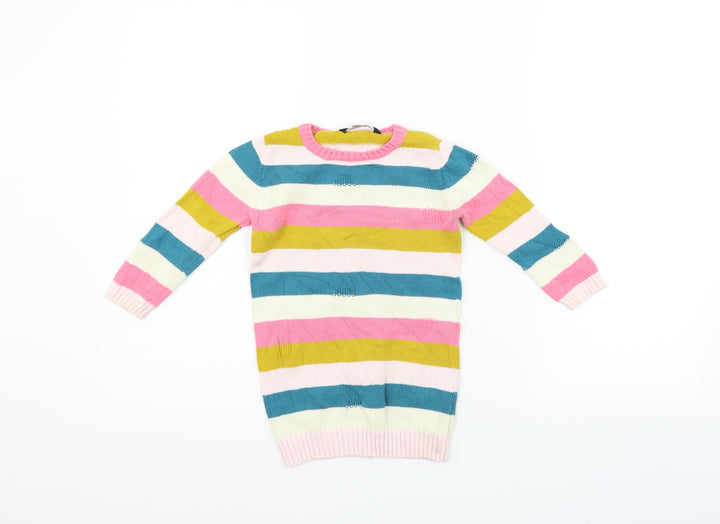 George Girls Multicoloured Striped  Pullover Jumper Size 2 Years