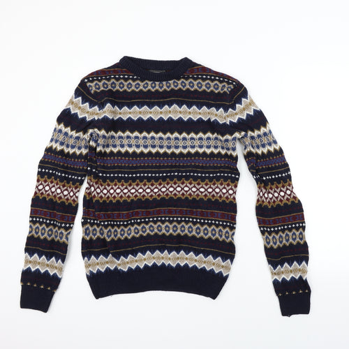 Peacocks Womens Blue Striped  Pullover Jumper Size S