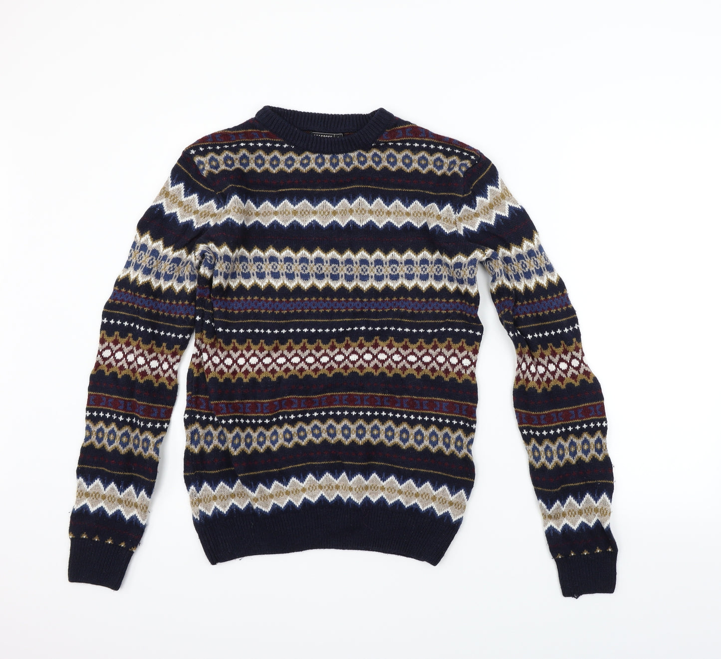 Peacocks Womens Blue Striped  Pullover Jumper Size S