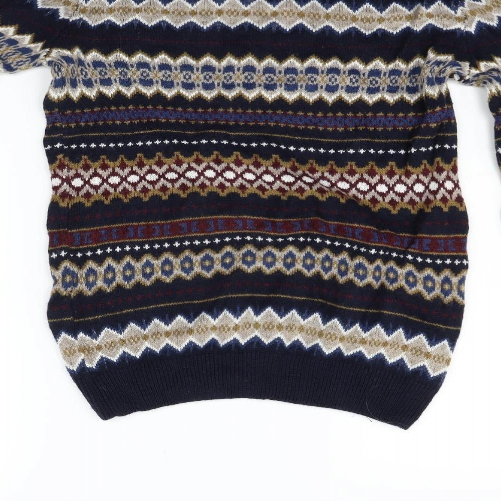 Peacocks Womens Blue Striped  Pullover Jumper Size S