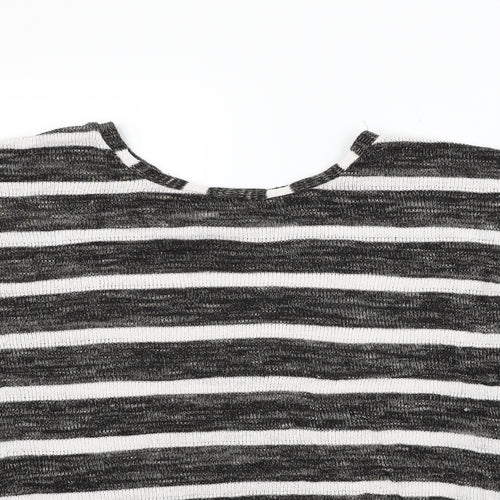 Miss Selfridge Womens Green Striped  Pullover Jumper Size 10
