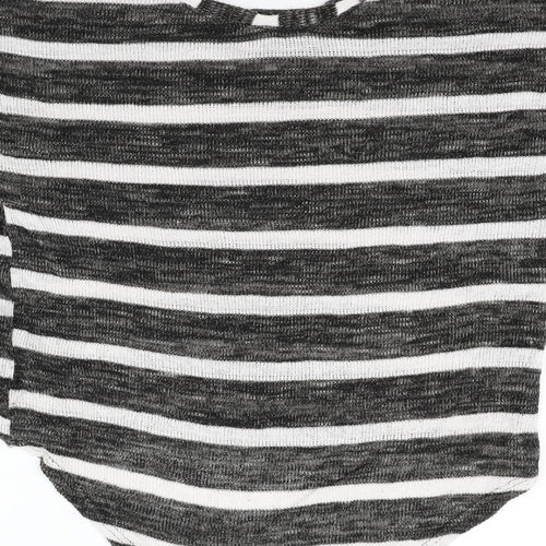 Miss Selfridge Womens Green Striped  Pullover Jumper Size 10