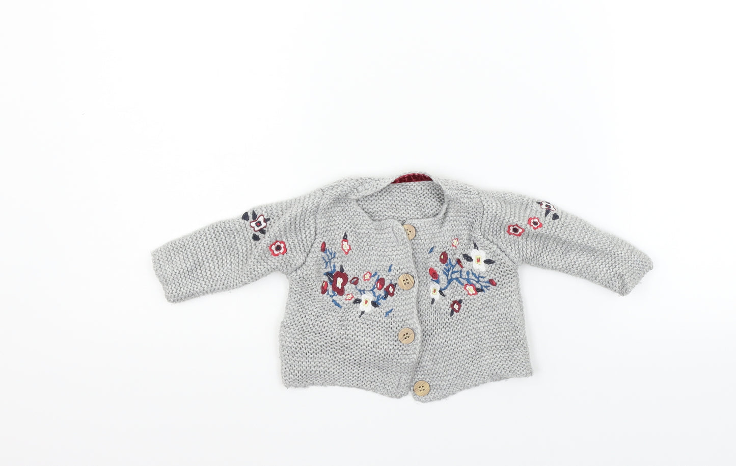 Nutmeg Girls Grey   Cardigan Jumper Size 0-3 Months