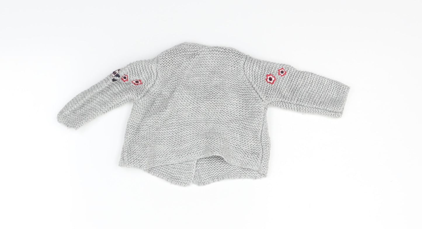 Nutmeg Girls Grey   Cardigan Jumper Size 0-3 Months