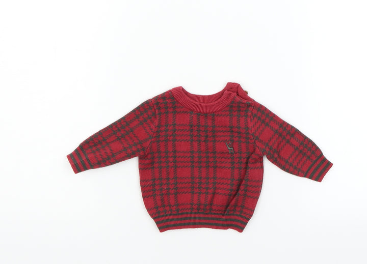 Nutmeg Boys Red Pullover Jumper Size 0-3 Months