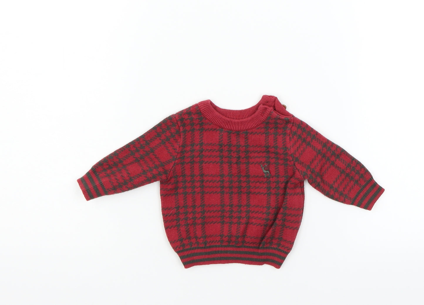 Nutmeg Boys Red   Pullover Jumper Size 0-3 Months