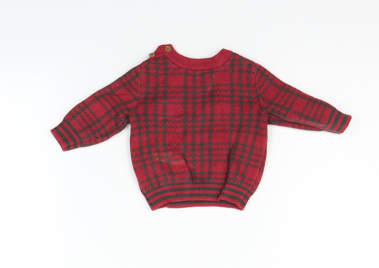 Nutmeg Boys Red   Pullover Jumper Size 0-3 Months