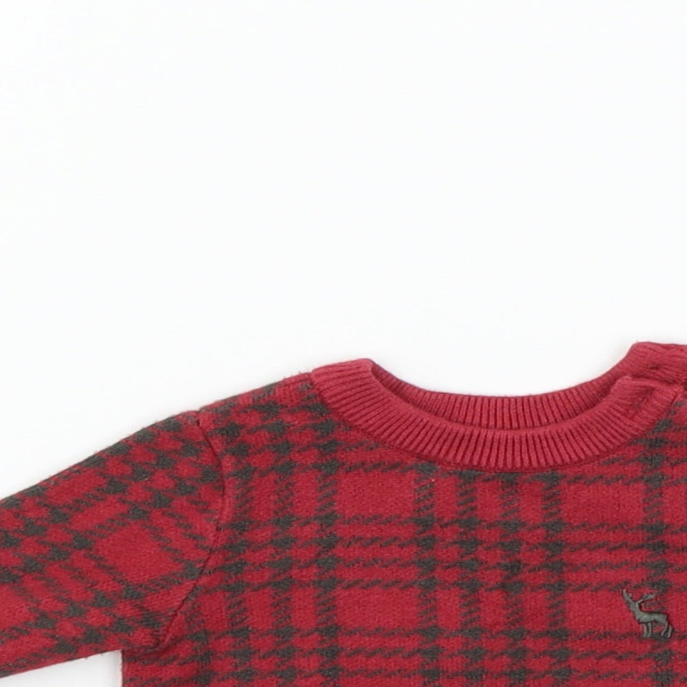 Nutmeg Boys Red   Pullover Jumper Size 0-3 Months