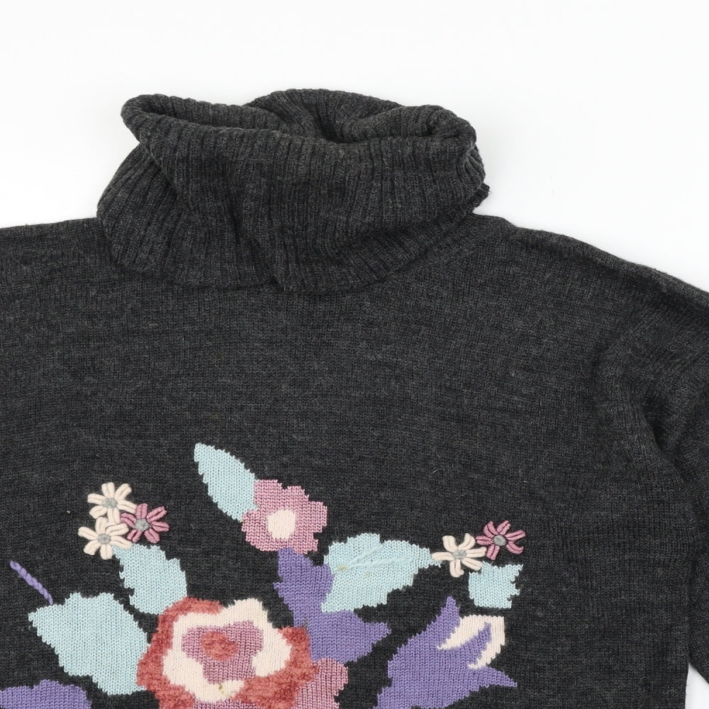 FABRIZIO Womens Grey   Jumper Dress  One Size  - flowers