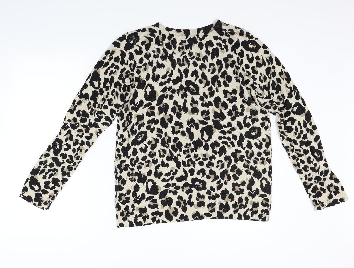 NEXT Womens Beige Animal Print  Pullover Jumper Size 14
