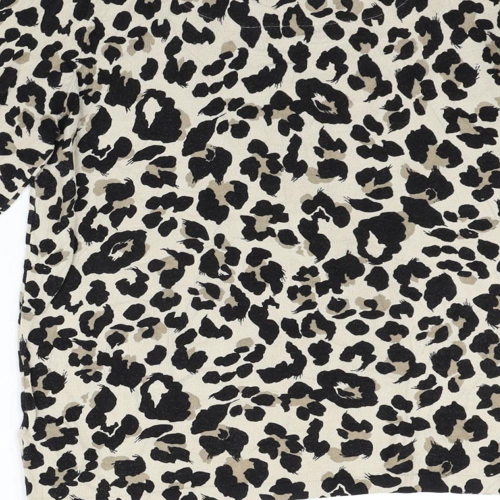 NEXT Womens Beige Animal Print  Pullover Jumper Size 14
