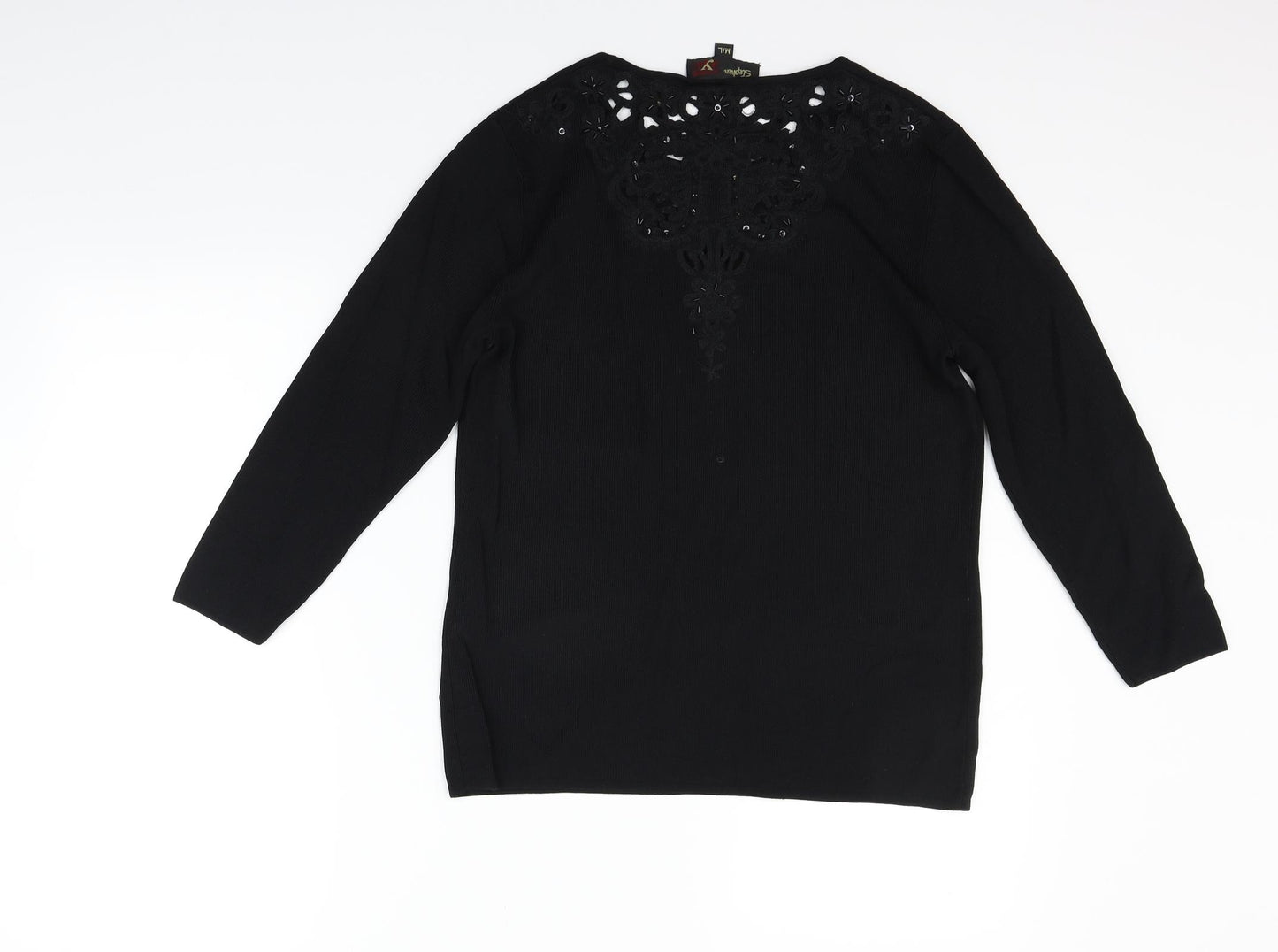 Stephen Y Womens Black   Pullover Jumper Size M