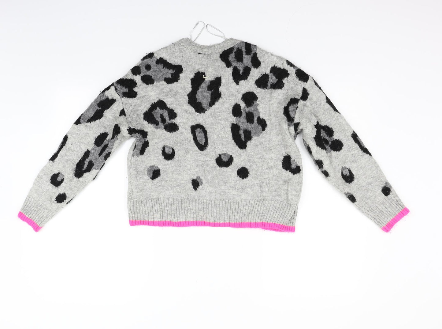 Primark Womens Grey Animal Print  Pullover Jumper Size S