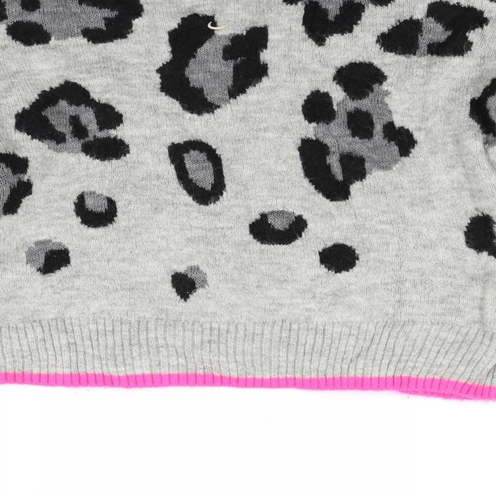 Primark Womens Grey Animal Print  Pullover Jumper Size S