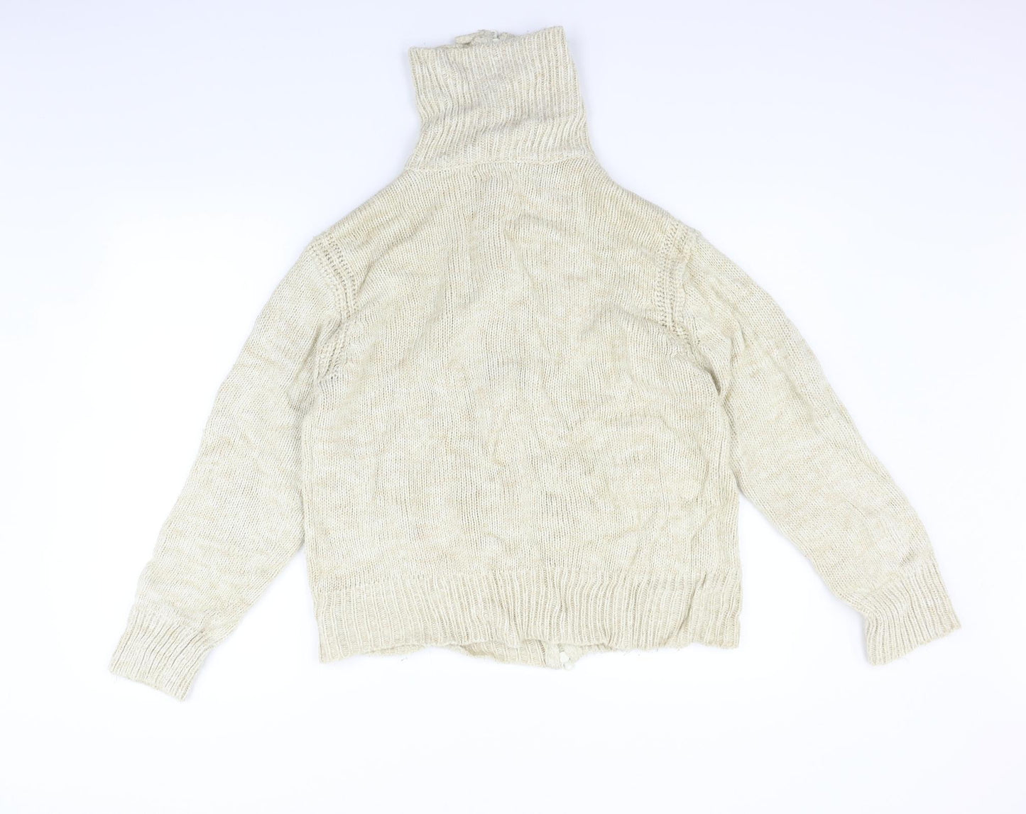 Bonmarché Womens Beige   Full Zip Jumper Size L