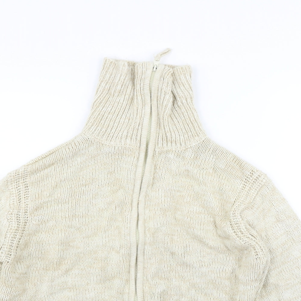 Bonmarché Womens Beige   Full Zip Jumper Size L